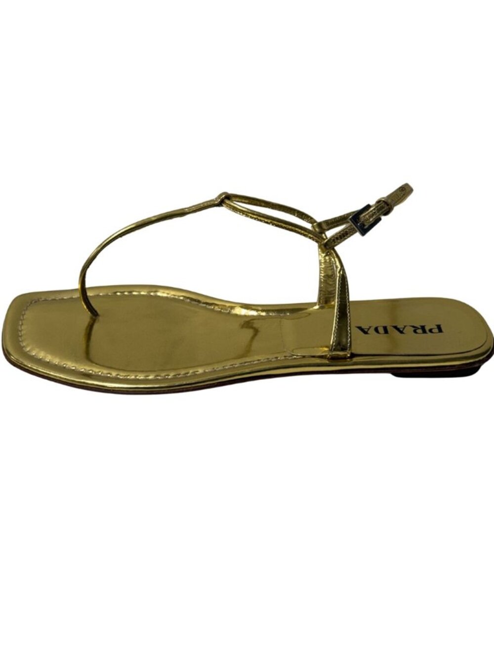 Prada metallic T-bar Sandals 9.5/39.5